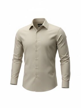 BCBG Men's Dress Shirt - Sand Beige
